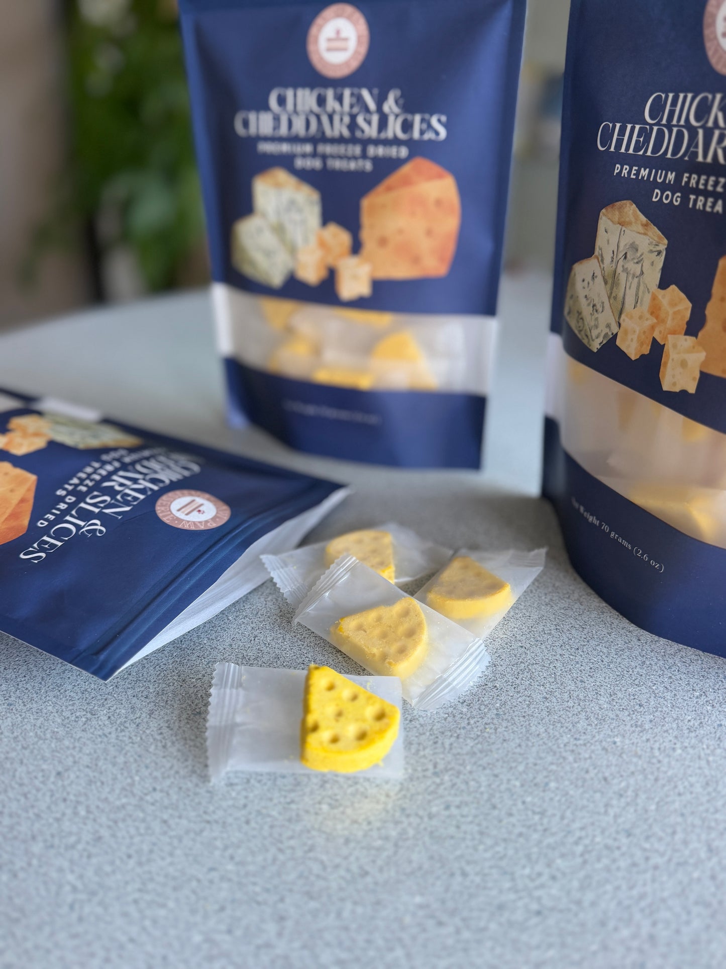[Dog Treats] Freeze Dried Chicken & Cheddar Slices - 2.6 oz