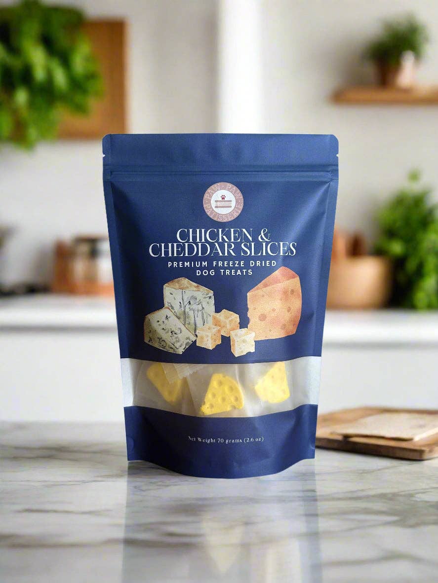 [Dog Treats] Freeze Dried Chicken & Cheddar Slices - 2.6 oz