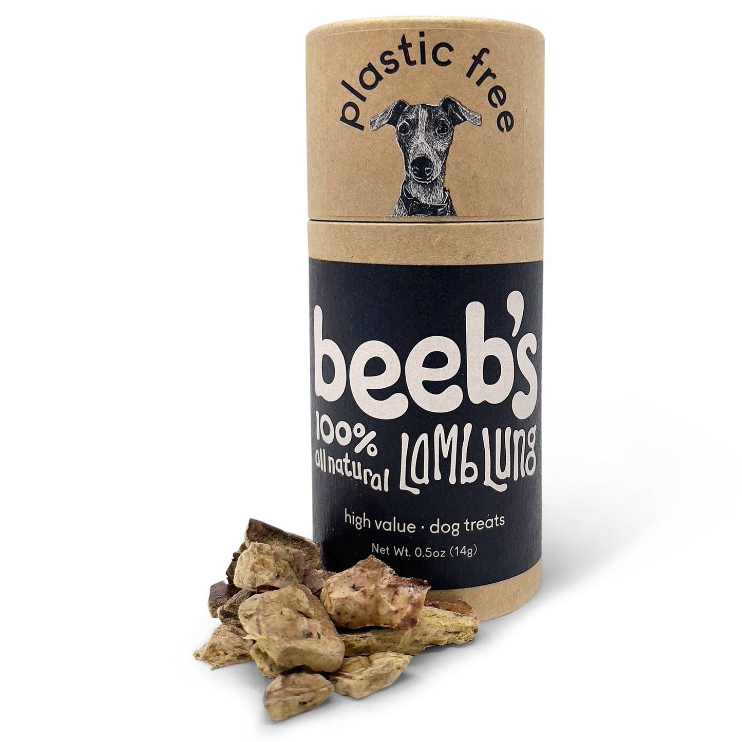 [Dog Treats] Lamb Lung Pocket Tube - 0.5 oz